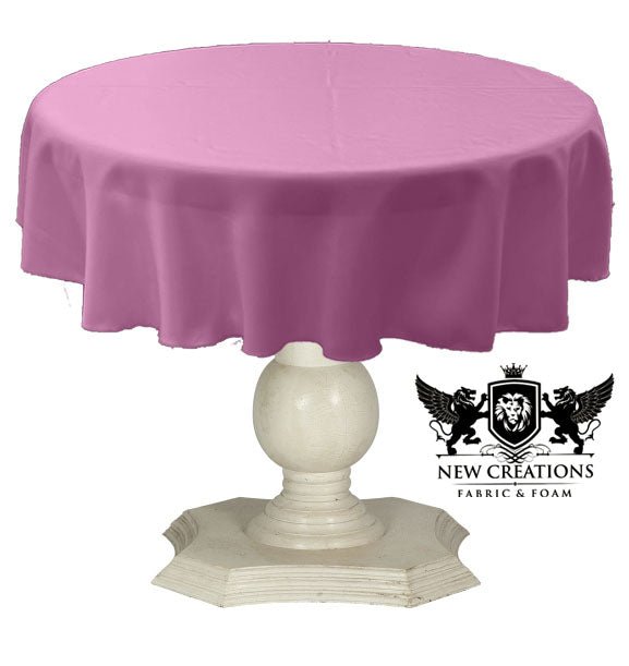 TABLECLOTH DULL BRIDAL SATIN (58" Round) - New Creations Fabric & Foam Inc