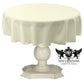TABLECLOTH DULL BRIDAL SATIN (58" Round) - New Creations Fabric & Foam Inc