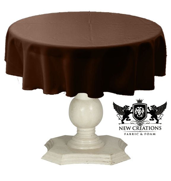 TABLECLOTH DULL BRIDAL SATIN (58" Round) - New Creations Fabric & Foam Inc