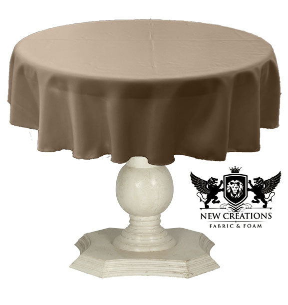 TABLECLOTH DULL BRIDAL SATIN (58" Round) - New Creations Fabric & Foam Inc
