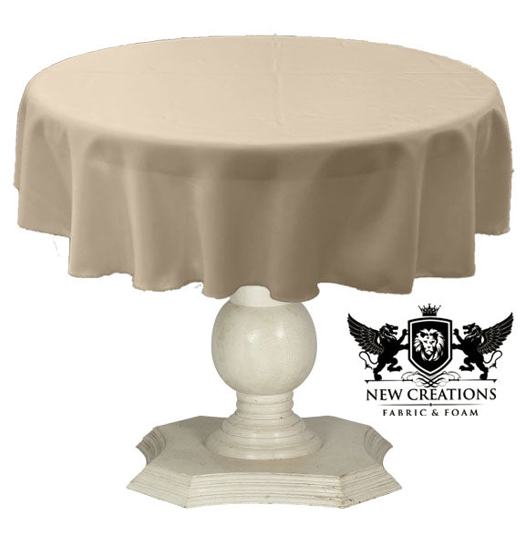 TABLECLOTH DULL BRIDAL SATIN (58" Round) - New Creations Fabric & Foam Inc