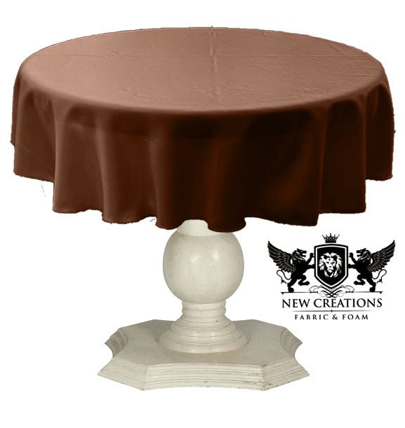 TABLECLOTH DULL BRIDAL SATIN (58" Round) - New Creations Fabric & Foam Inc