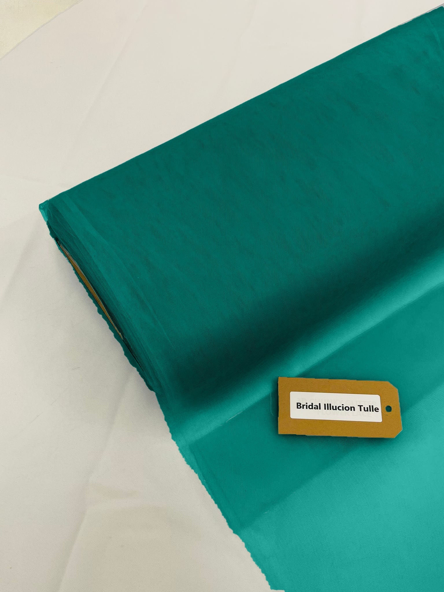 Teal - Bridal Illusion Tulle 108"Wide Polyester Premium Tulle Fabric Bolt, By The Roll. - New Creations Fabric & Foam Inc
