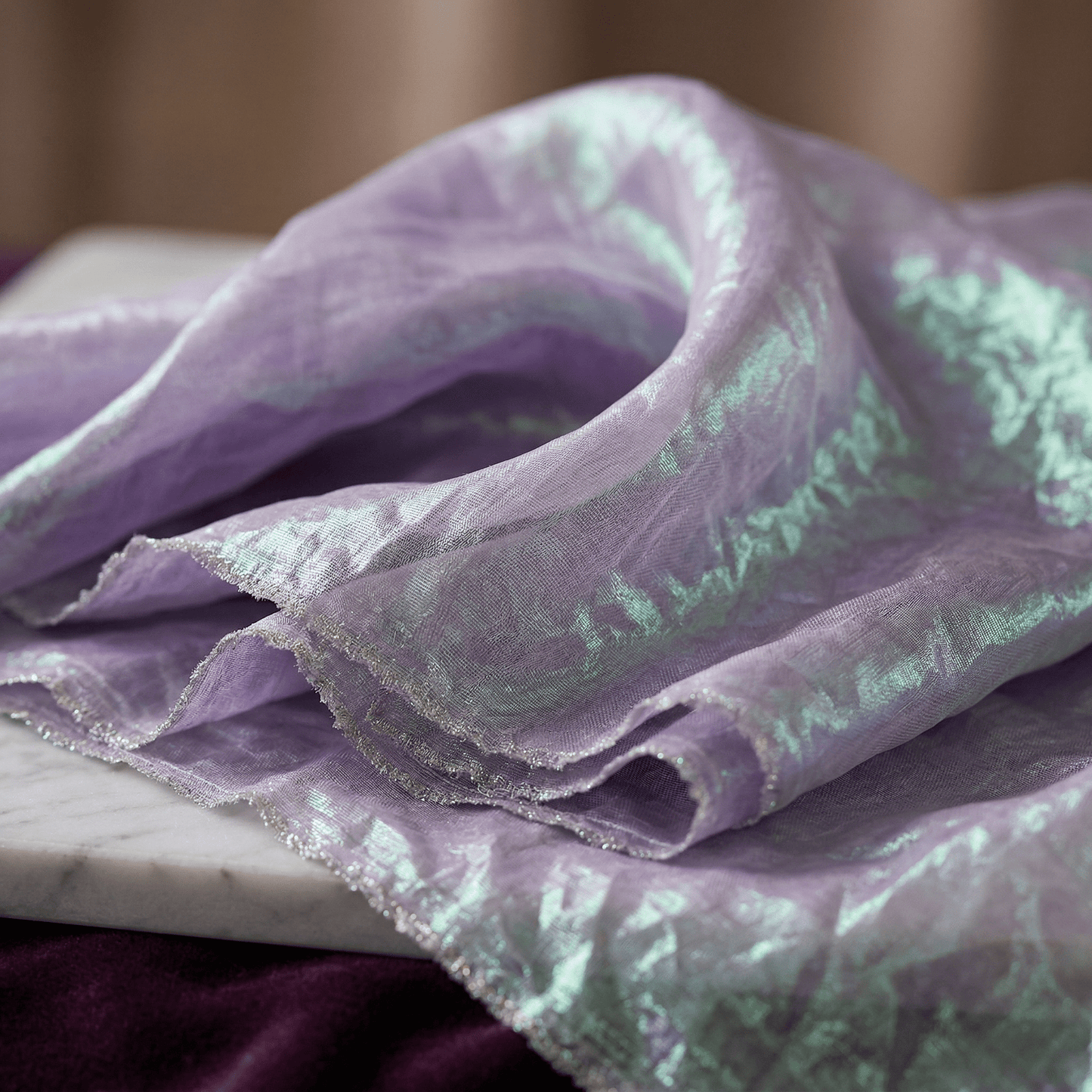 Tissue Lame Fabric 58” Wide by the Yard – Shiny Metallic Lamé Fabric for Wedding Draping, Backdrops, Table Decor & Costumes - New Creations Fabric & Foam Inc