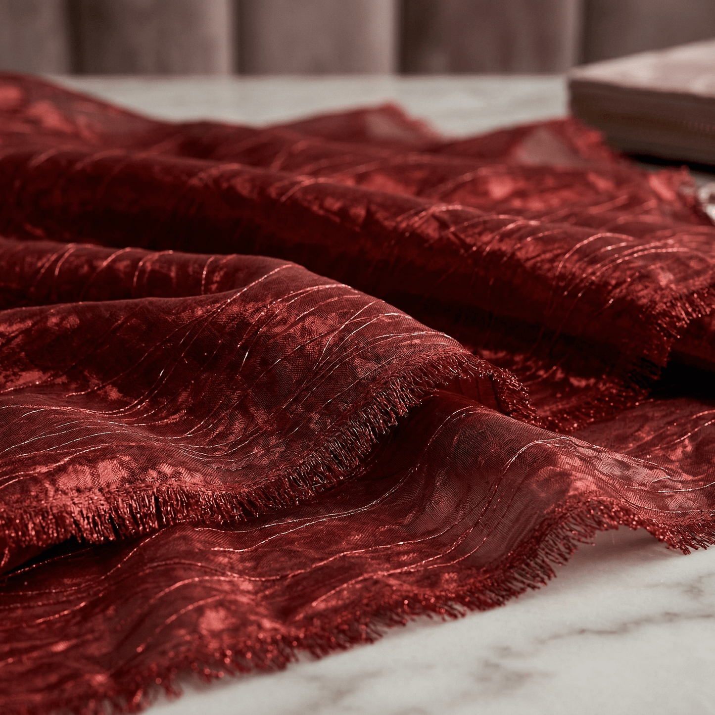 Tissue Lame Fabric 58” Wide by the Yard – Shiny Metallic Lamé Fabric for Wedding Draping, Backdrops, Table Decor & Costumes - New Creations Fabric & Foam Inc
