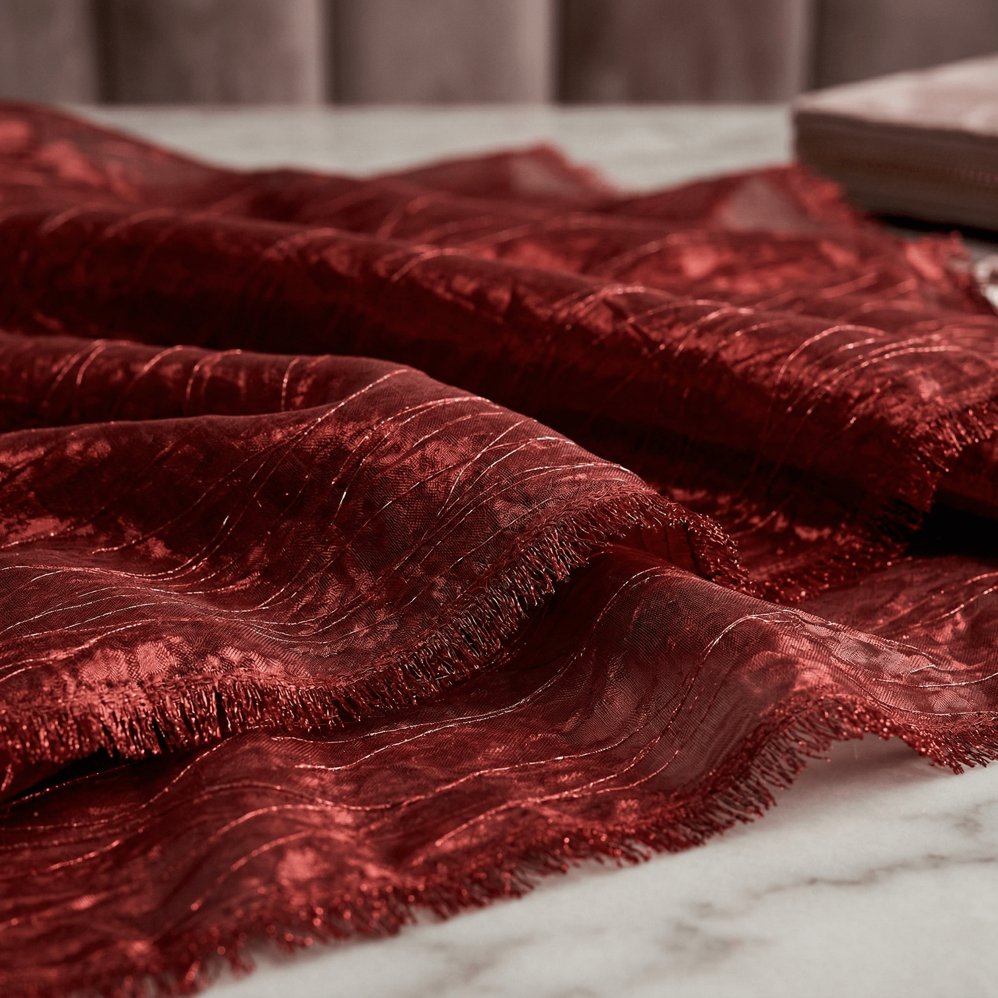 Tissue Lame Fabric 58” Wide by the Yard – Shiny Metallic Lamé Fabric for Wedding Draping, Backdrops, Table Decor & Costumes - New Creations Fabric & Foam Inc