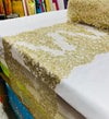 Trim Glitter Damask Design On A Mesh Lace| 20" Wide | appeal Fabric| Sold By The Yard. - New Creations Fabric & Foam Inc