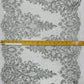 Trim Glitter Damask Design On A Mesh Lace| 20" Wide | appeal Fabric| Sold By The Yard. - New Creations Fabric & Foam Inc