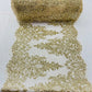 Trim Glitter Damask Design On A Mesh Lace| 20" Wide | appeal Fabric| Sold By The Yard. - New Creations Fabric & Foam Inc