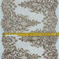 Trim Glitter Damask Design On A Mesh Lace| 20" Wide | appeal Fabric| Sold By The Yard. - New Creations Fabric & Foam Inc