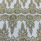 Trim Glitter Damask Design On A Mesh Lace 58" Wide| New Creations Fabric & Foam Inc. - New Creations Fabric & Foam Inc