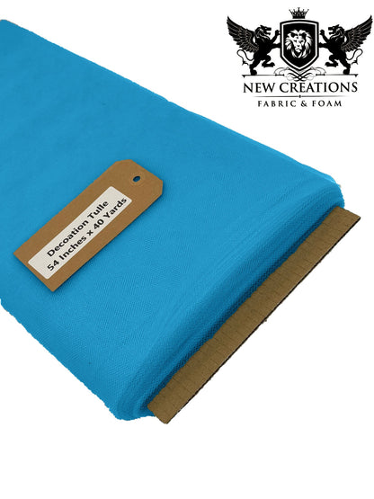 Turquoise Tutu Fabric Bolt Bridal Party Wedding Decoration, Wholesale Tulle, Party, Tulle Net. - New Creations Fabric & Foam Inc