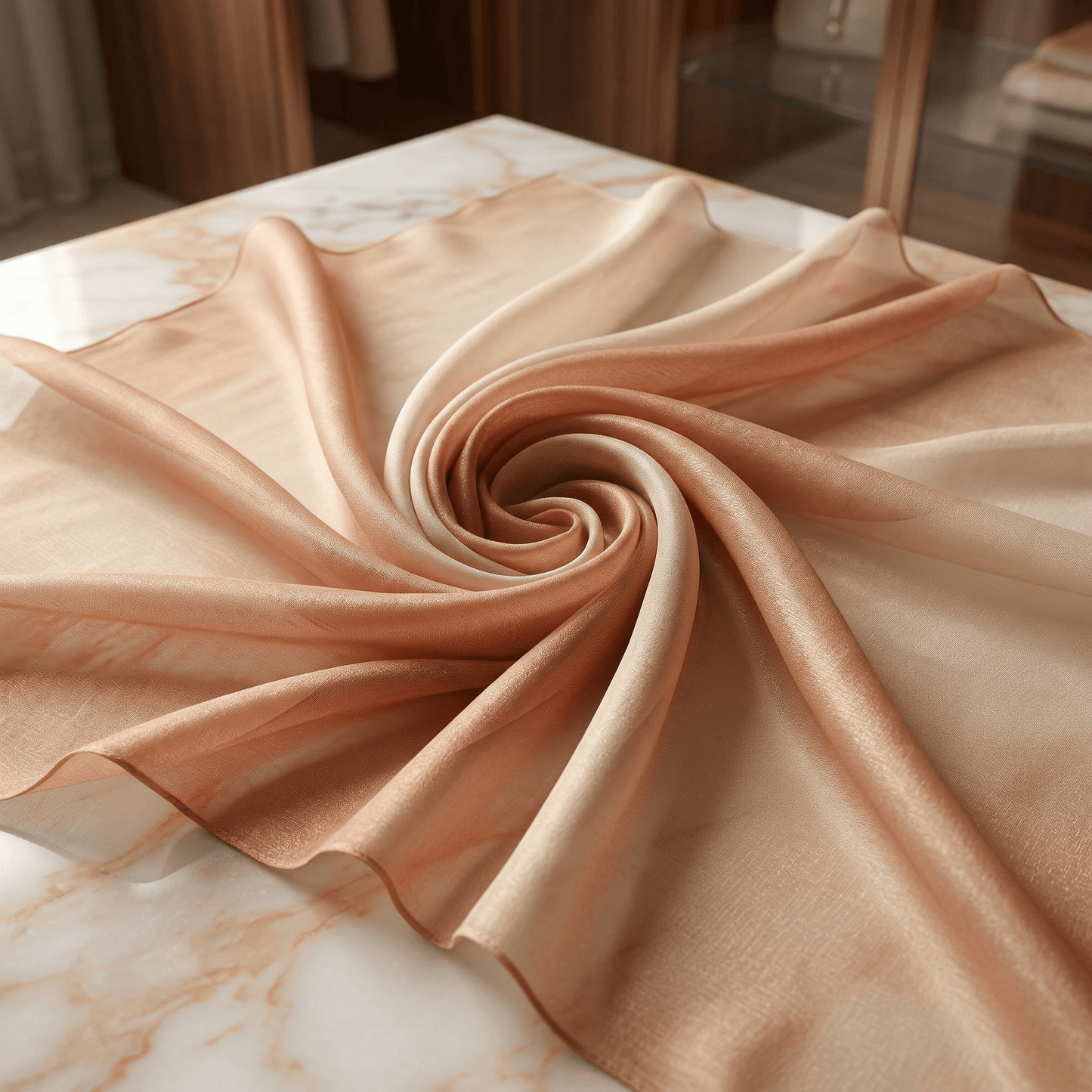 Two Tone Chiffon Fabric 58” Wide by the Yard – Sheer Ombre Chiffon Fabric for Dresses, Draping, Scarves, Wedding Decor & Overlays - New Creations Fabric & Foam Inc