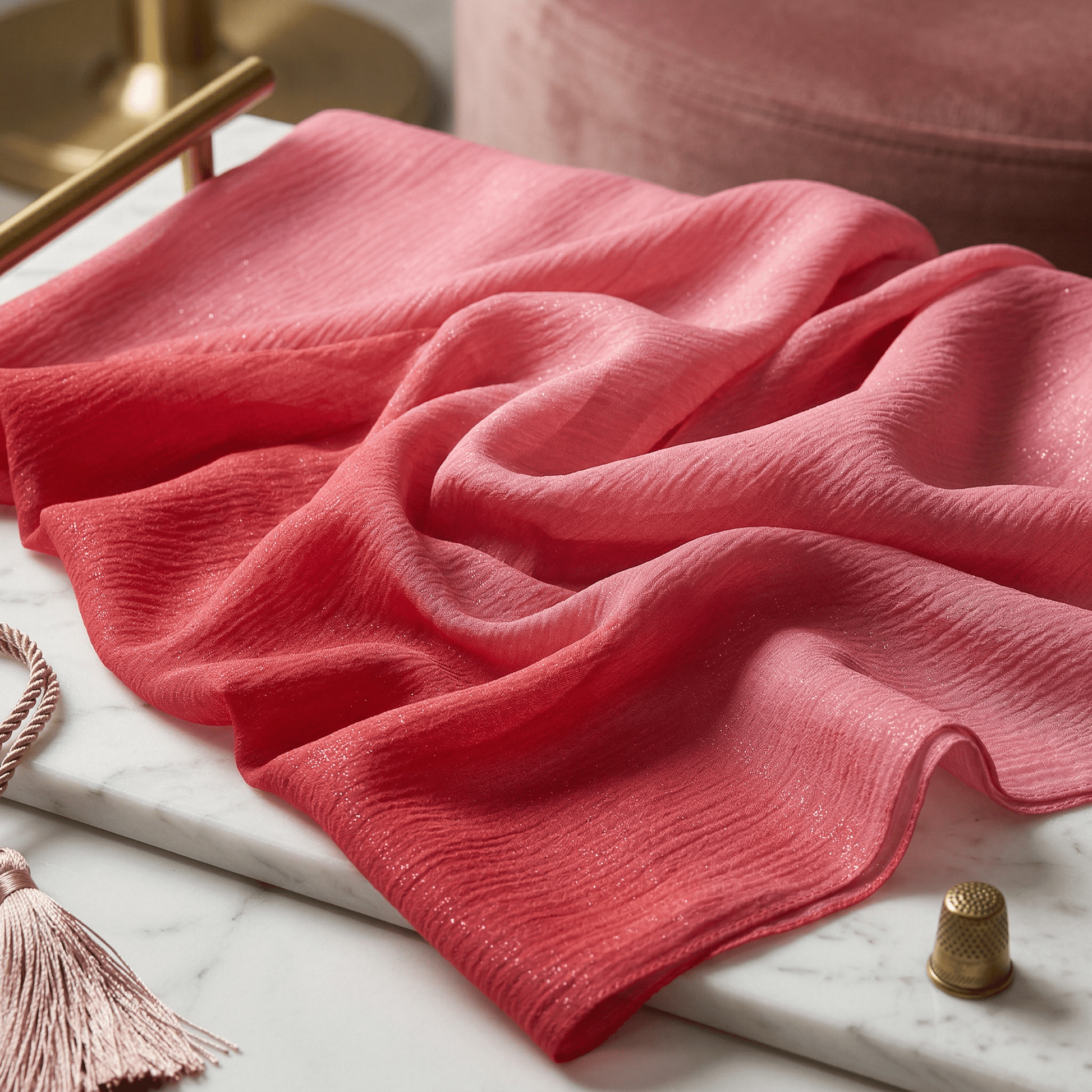 Two Tone Chiffon Fabric 58” Wide by the Yard – Sheer Ombre Chiffon Fabric for Dresses, Draping, Scarves, Wedding Decor & Overlays - New Creations Fabric & Foam Inc