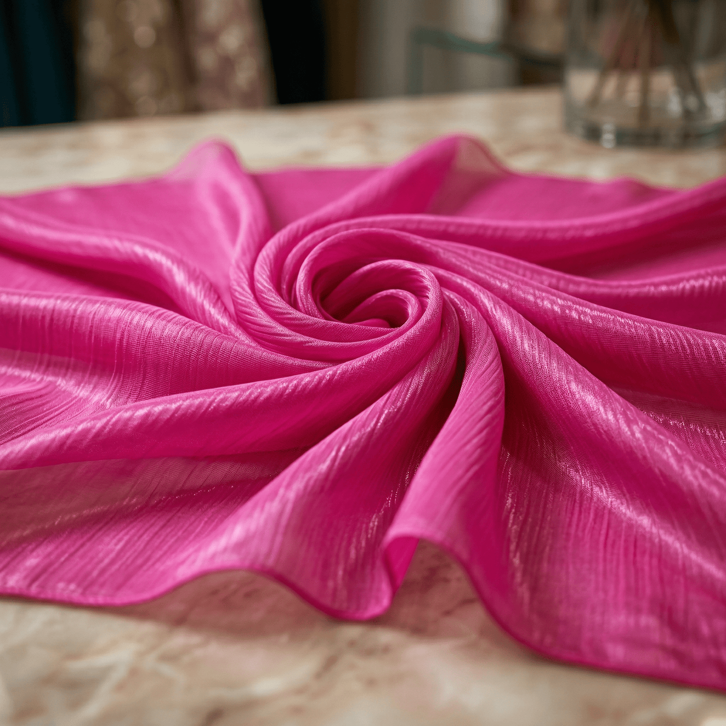 Two Tone Chiffon Fabric 58” Wide by the Yard – Sheer Ombre Chiffon Fabric for Dresses, Draping, Scarves, Wedding Decor & Overlays - New Creations Fabric & Foam Inc