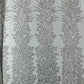 VEGAS BEADED FEATHER DESIGN ON MESH FABRIC (BY PANEL) - New Creations Fabric & Foam Inc