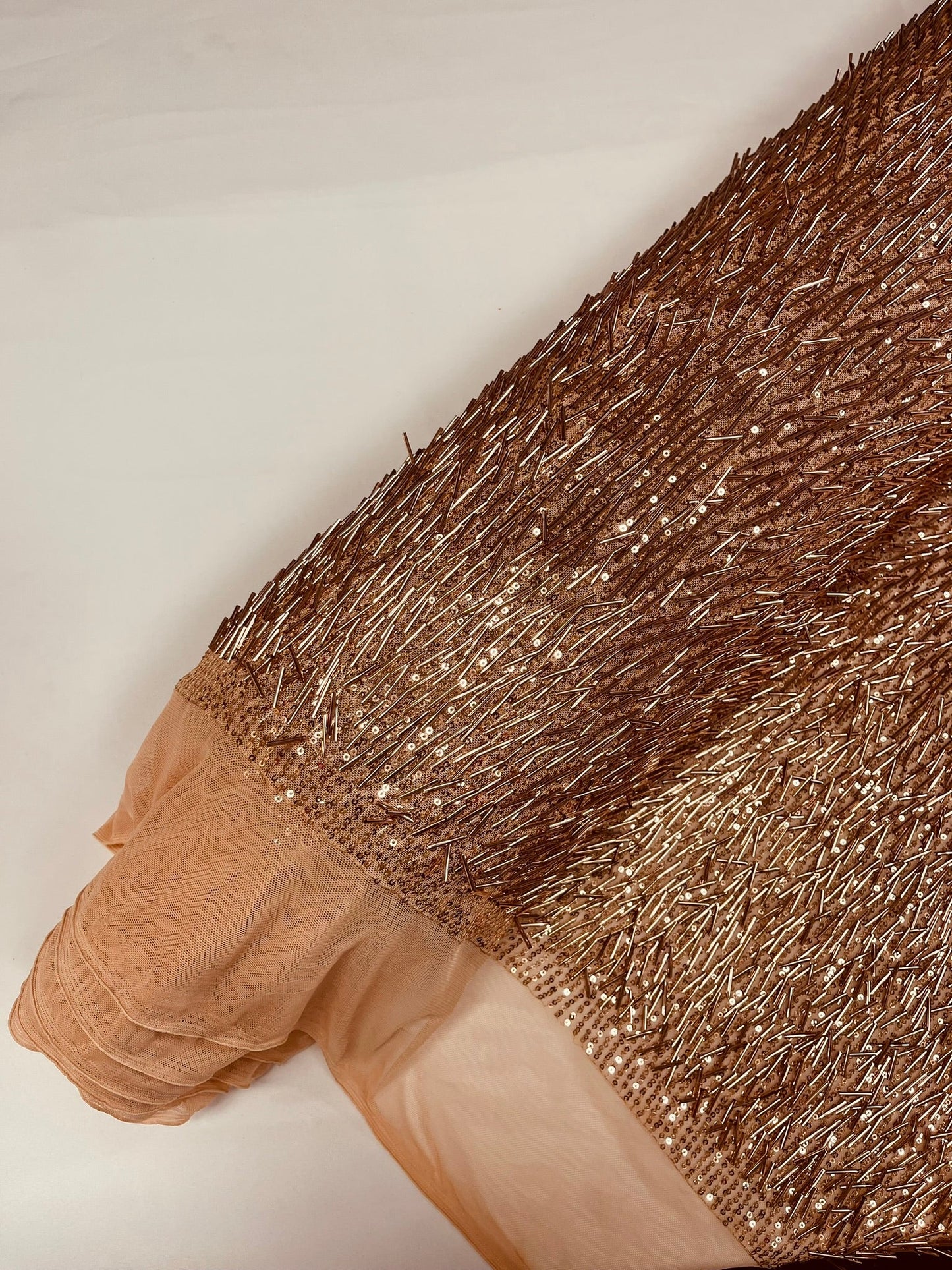 Vegas Beaded Sequin Stretch Mesh Fabric (By The Yard) - New Creations Fabric & Foam Inc
