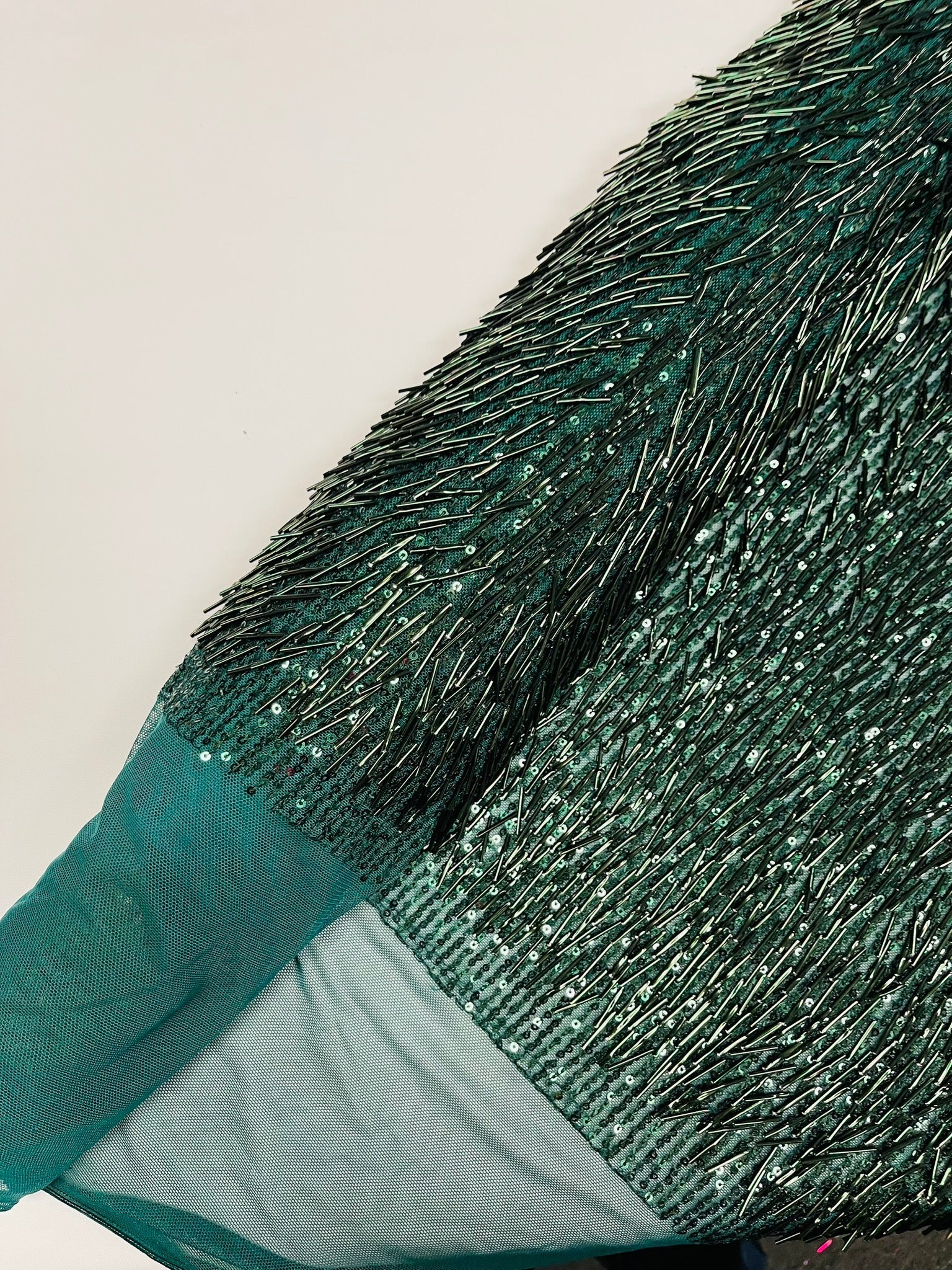 Vegas Beaded Sequin Stretch Mesh Fabric (By The Yard) - New Creations Fabric & Foam Inc