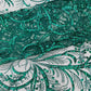 Vine Glitter Design On A Mesh Lace Fabric/Prom - New Creations Fabric & Foam Inc