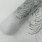 Vine Glitter Design On A Mesh Lace Fabric/Prom - New Creations Fabric & Foam Inc