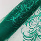 Vine Glitter Design On A Mesh Lace Fabric/Prom - New Creations Fabric & Foam Inc