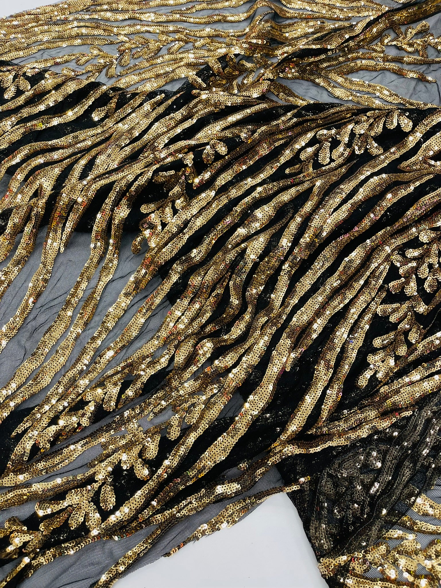 Vine/Root Sequin 4 Way Stretch Fabric 54” Wide| New Creations Fabric & Foam Inc. - New Creations Fabric & Foam Inc