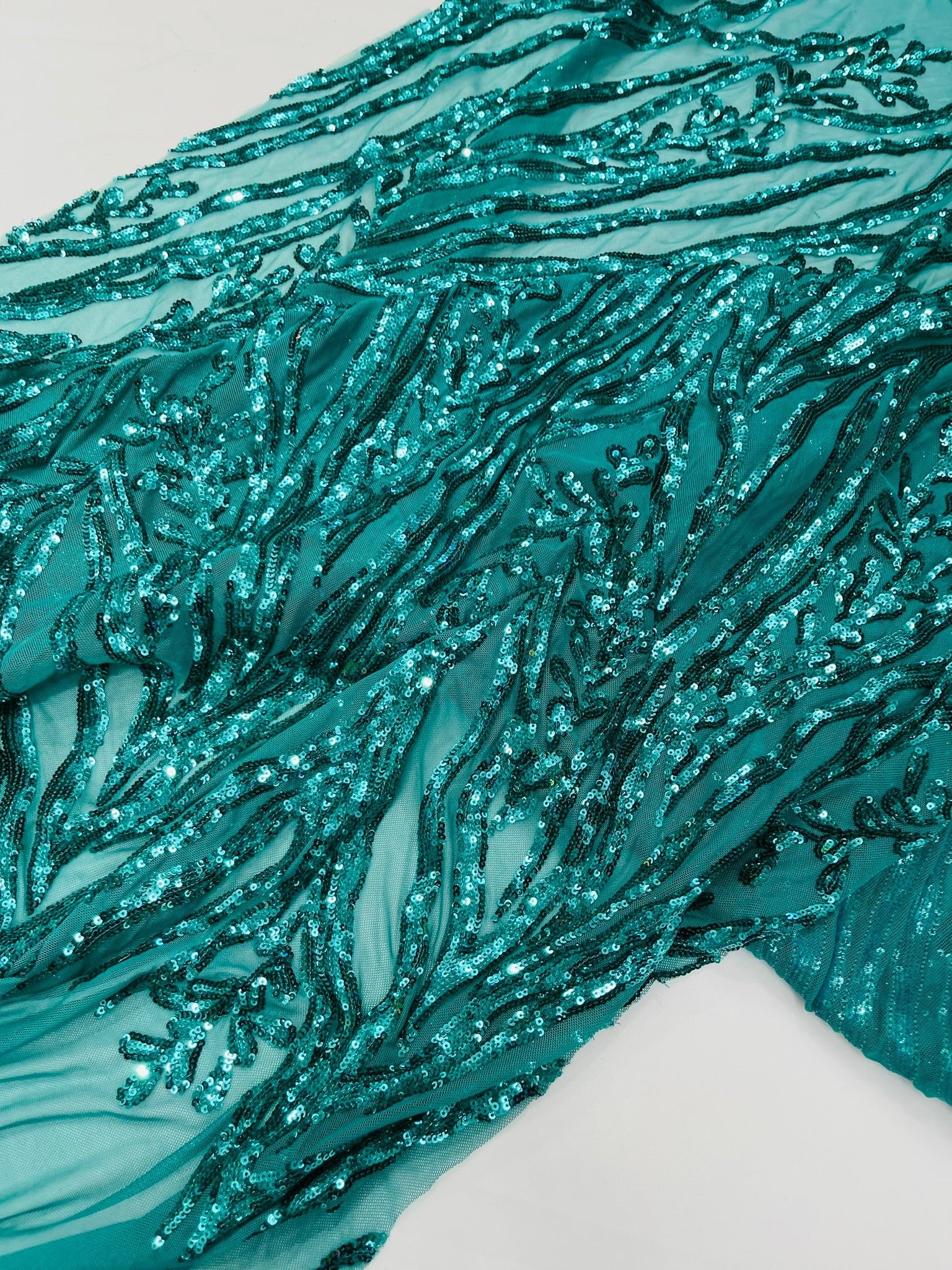 Vine/Root Sequin 4 Way Stretch Fabric 54” Wide| New Creations Fabric & Foam Inc. - New Creations Fabric & Foam Inc