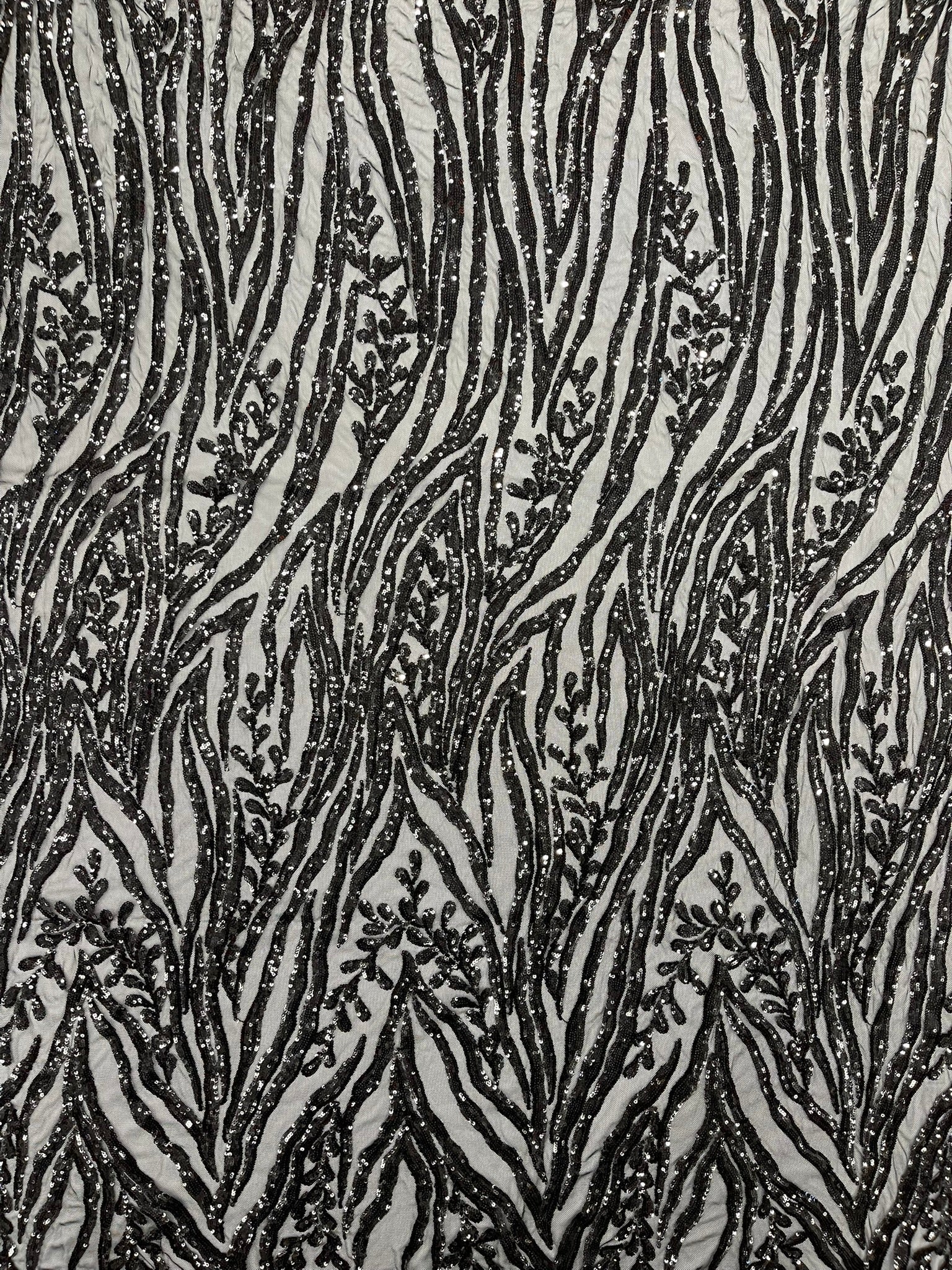 Vine/Root Sequin 4 Way Stretch Fabric 54” Wide| New Creations Fabric & Foam Inc. - New Creations Fabric & Foam Inc