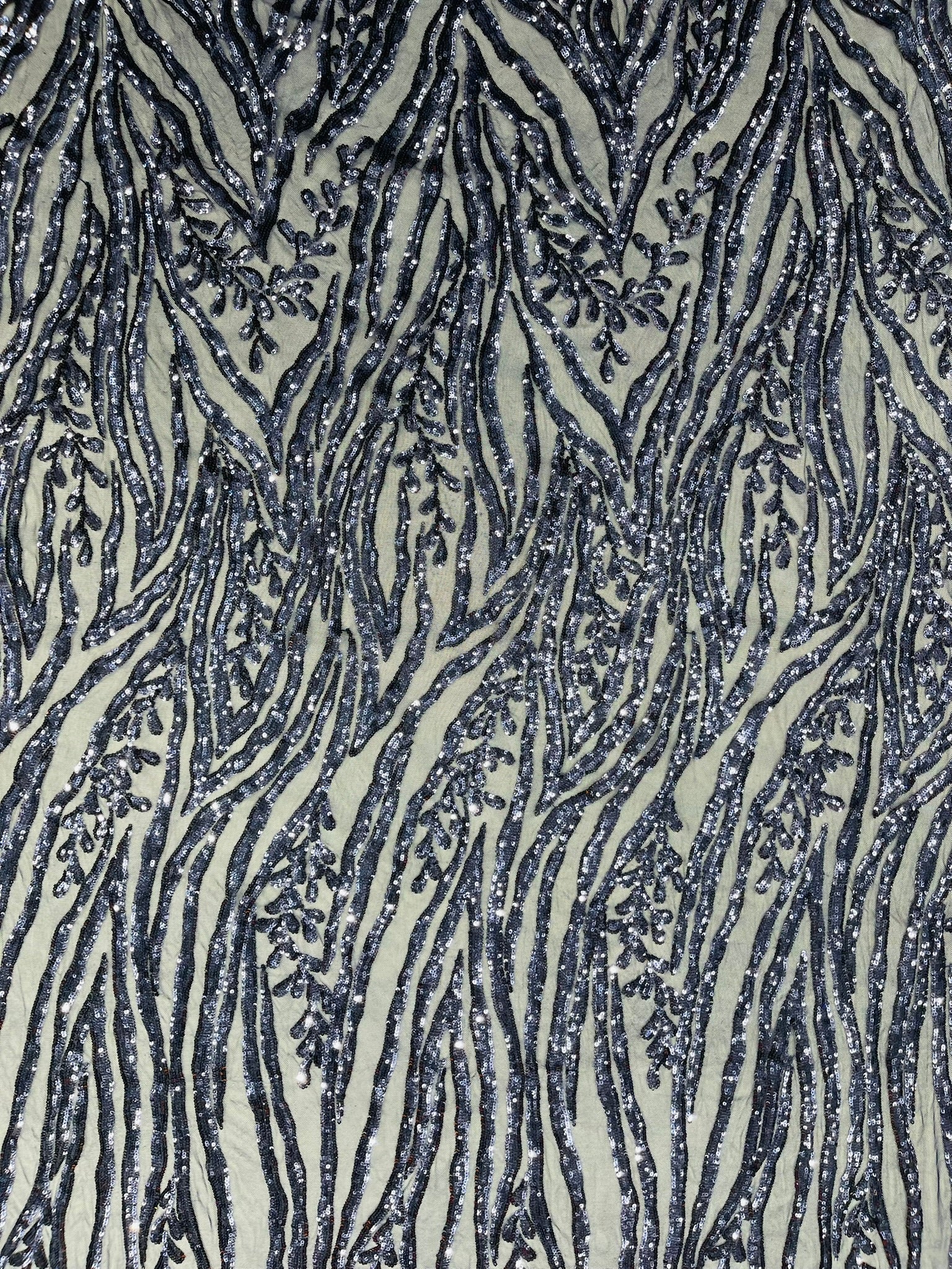 Vine/Root Sequin 4 Way Stretch Fabric 54” Wide| New Creations Fabric & Foam Inc. - New Creations Fabric & Foam Inc