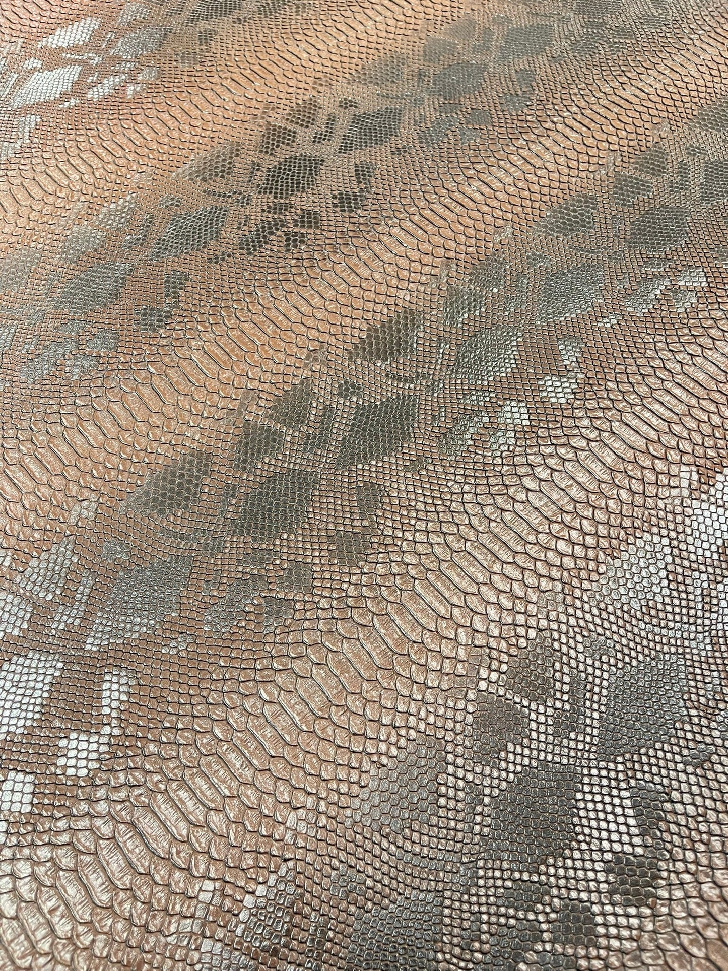 Viper Snake Skin Texture Faux Leather Fabric| 54" Wide| Upholstery| Sold By The Yard - New Creations Fabric & Foam Inc