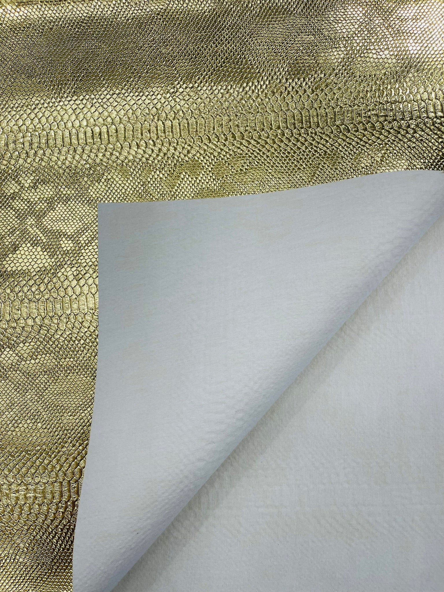 Viper Snake Skin Texture Faux Leather Fabric| 54" Wide| Upholstery| Sold By The Yard - New Creations Fabric & Foam Inc