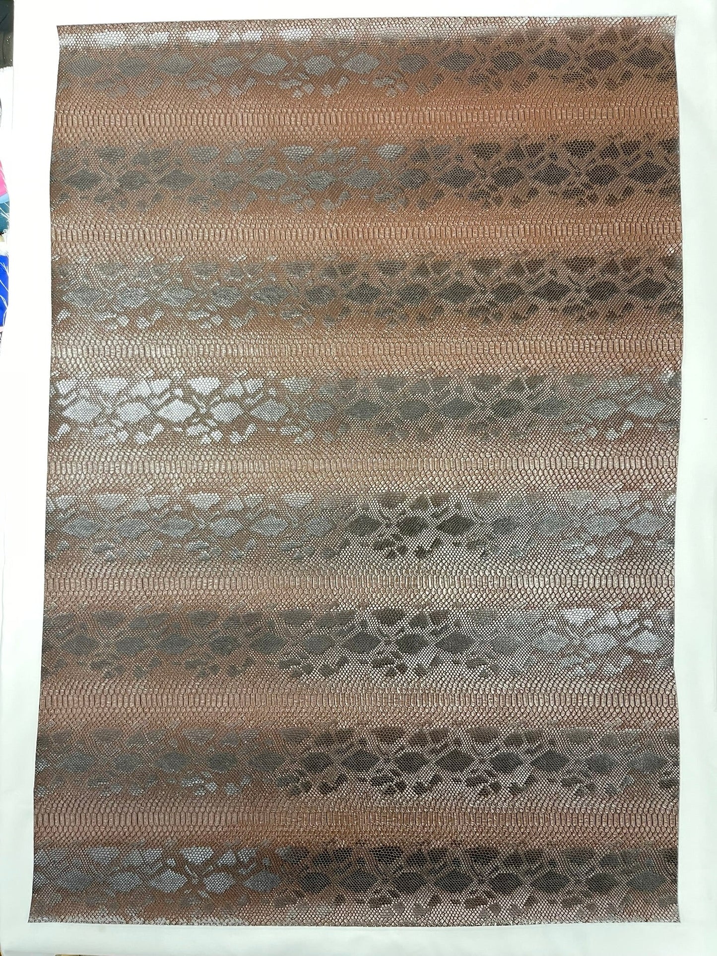 Viper Snake Skin Texture Faux Leather Fabric| 54" Wide| Upholstery| Sold By The Yard - New Creations Fabric & Foam Inc
