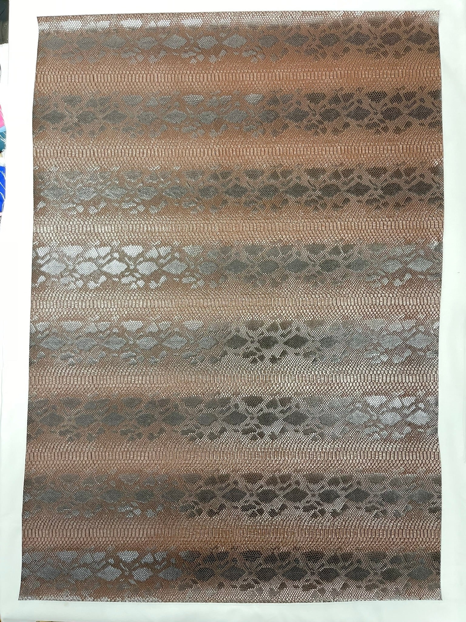 Viper Snake Skin Texture Faux Leather Fabric| 54" Wide| Upholstery| Sold By The Yard - New Creations Fabric & Foam Inc