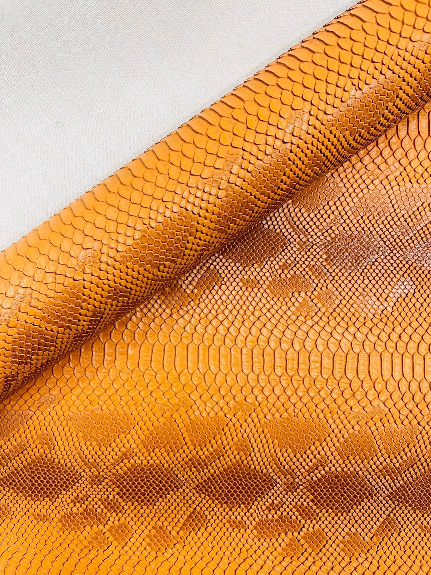 Viper Snake Skin Texture Faux Leather Fabric| 54" Wide| Upholstery| Sold By The Yard - New Creations Fabric & Foam Inc