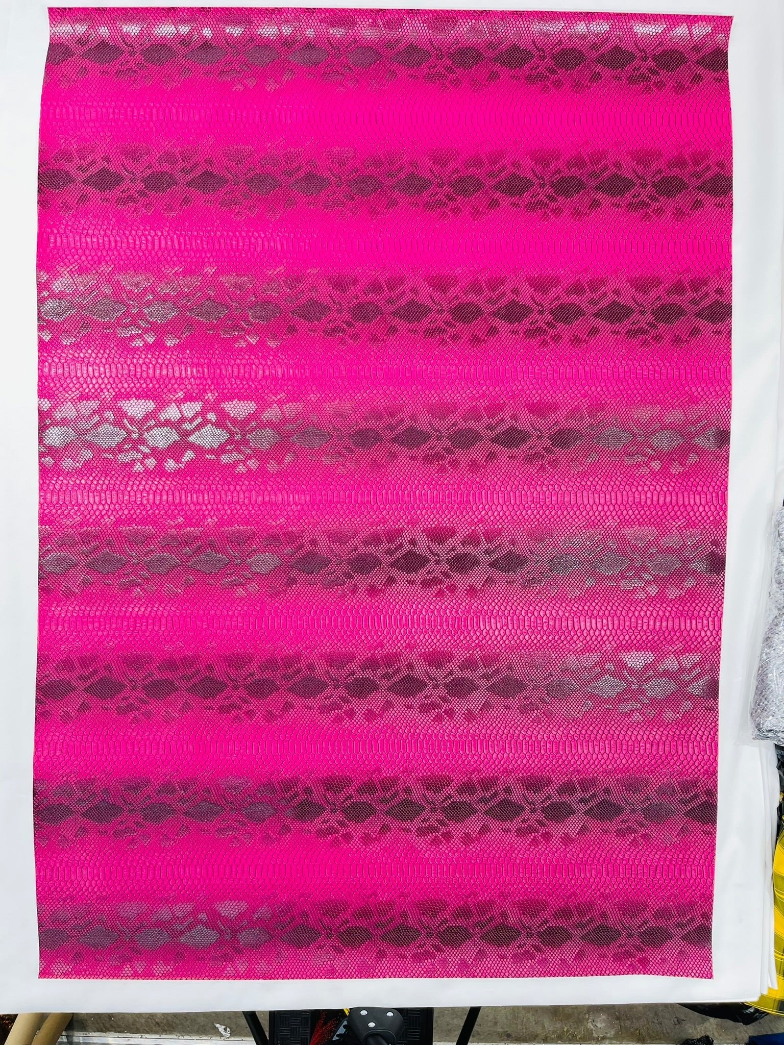 Viper Snake Skin Texture Faux Leather Fabric| 54" Wide| Upholstery| Sold By The Yard - New Creations Fabric & Foam Inc