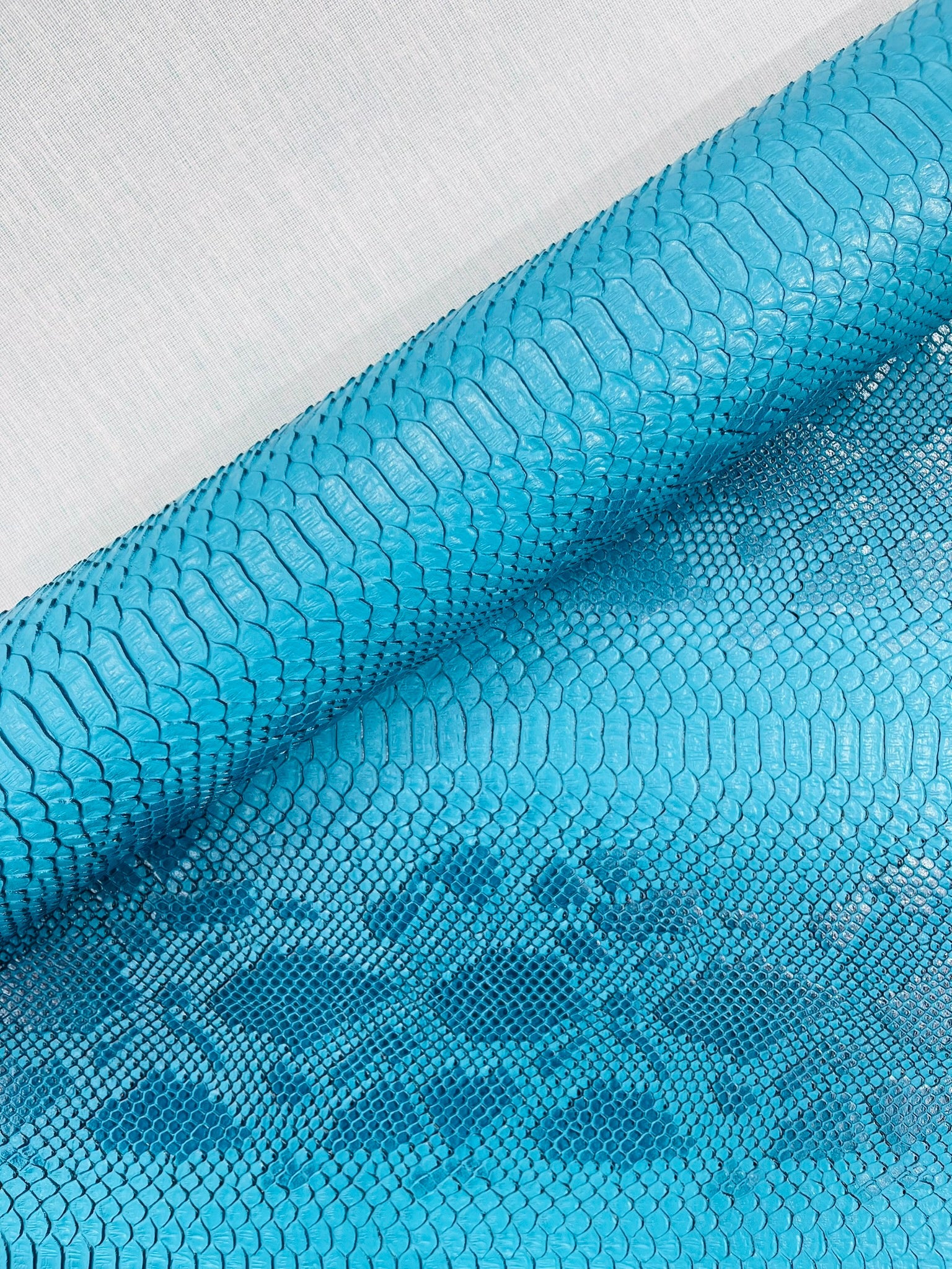 Viper Snake Skin Texture Faux Leather Fabric| 54" Wide| Upholstery| Sold By The Yard - New Creations Fabric & Foam Inc
