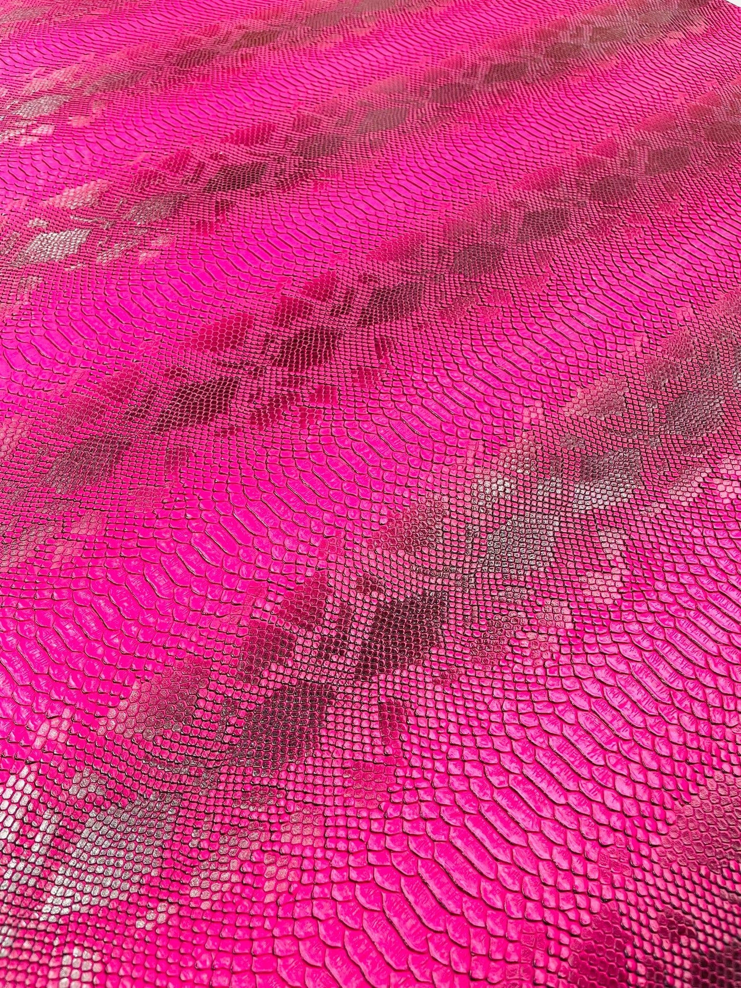 Viper Snake Skin Texture Faux Leather Fabric| 54" Wide| Upholstery| Sold By The Yard - New Creations Fabric & Foam Inc