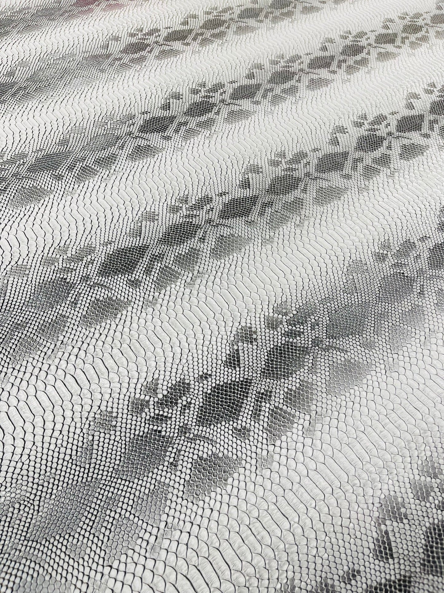 Viper Snake Skin Texture Faux Leather Fabric| 54" Wide| Upholstery| Sold By The Yard - New Creations Fabric & Foam Inc