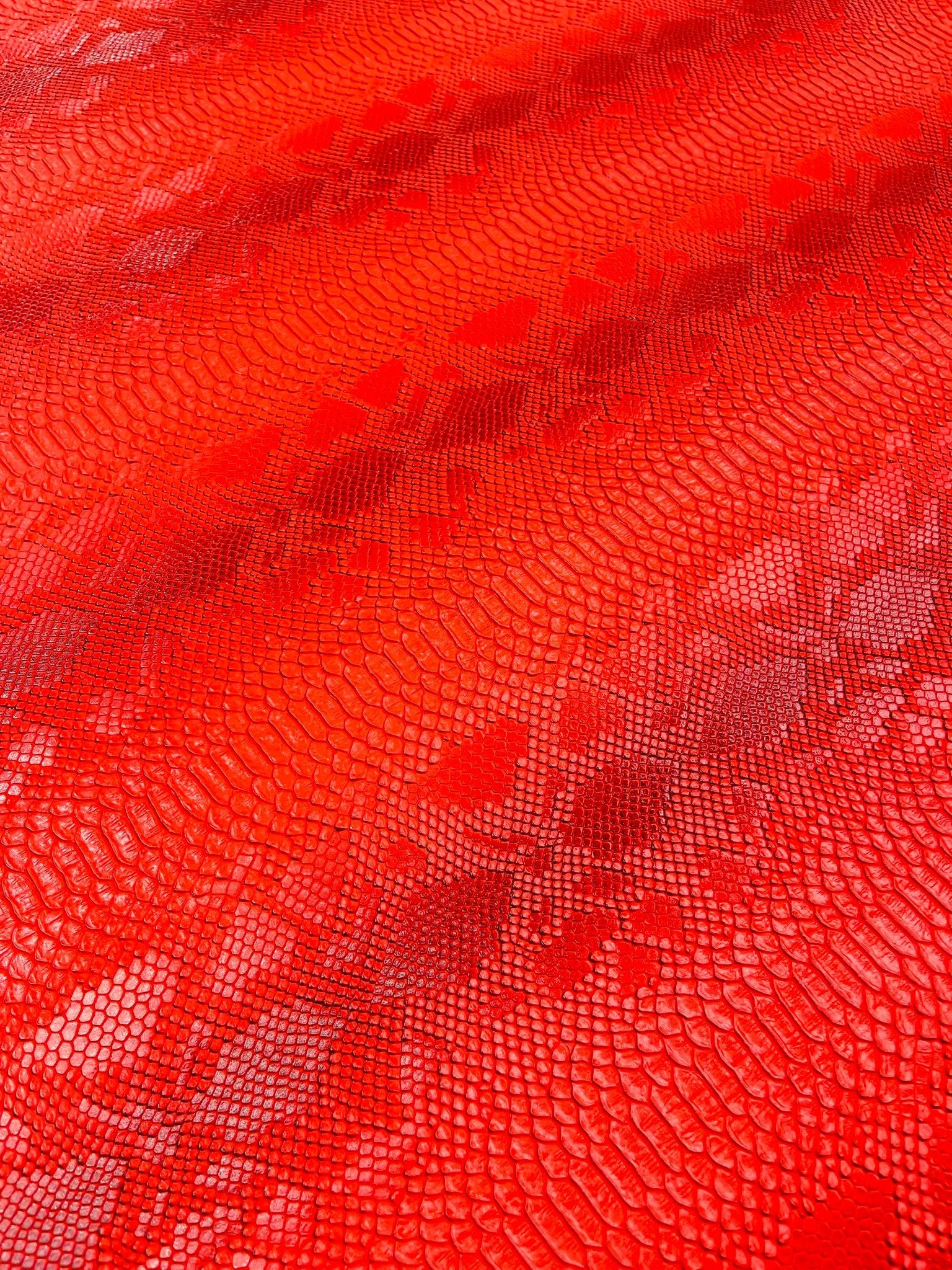 Viper Snake Skin Texture Faux Leather Fabric| 54" Wide| Upholstery| Sold By The Yard - New Creations Fabric & Foam Inc