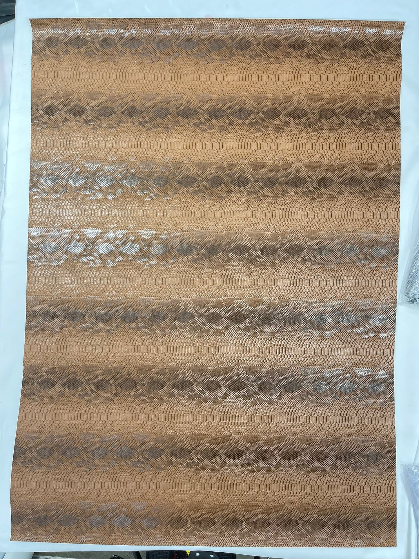Viper Snake Skin Texture Faux Leather Fabric| 54" Wide| Upholstery| Sold By The Yard - New Creations Fabric & Foam Inc