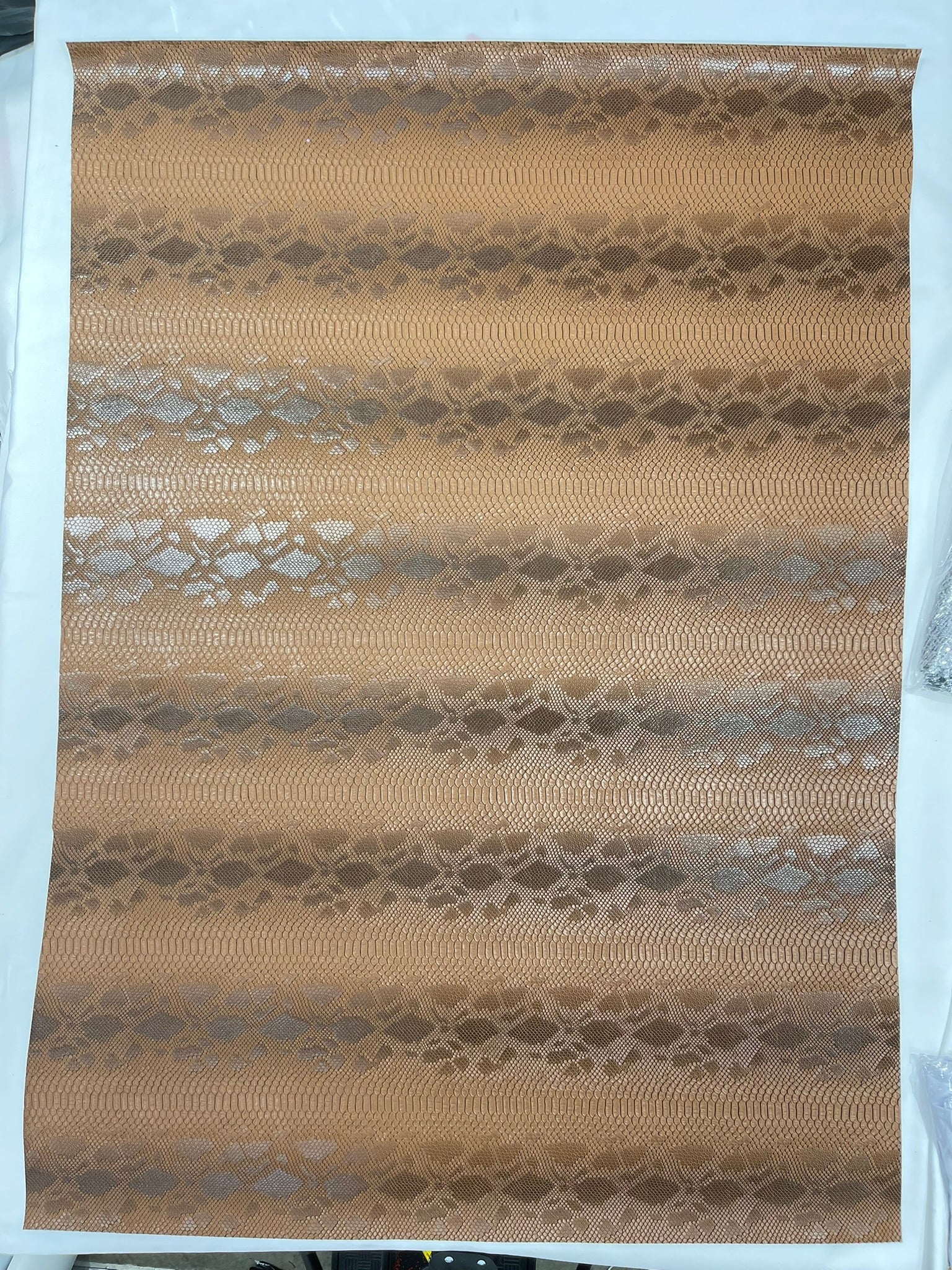 Viper Snake Skin Texture Faux Leather Fabric| 54" Wide| Upholstery| Sold By The Yard - New Creations Fabric & Foam Inc