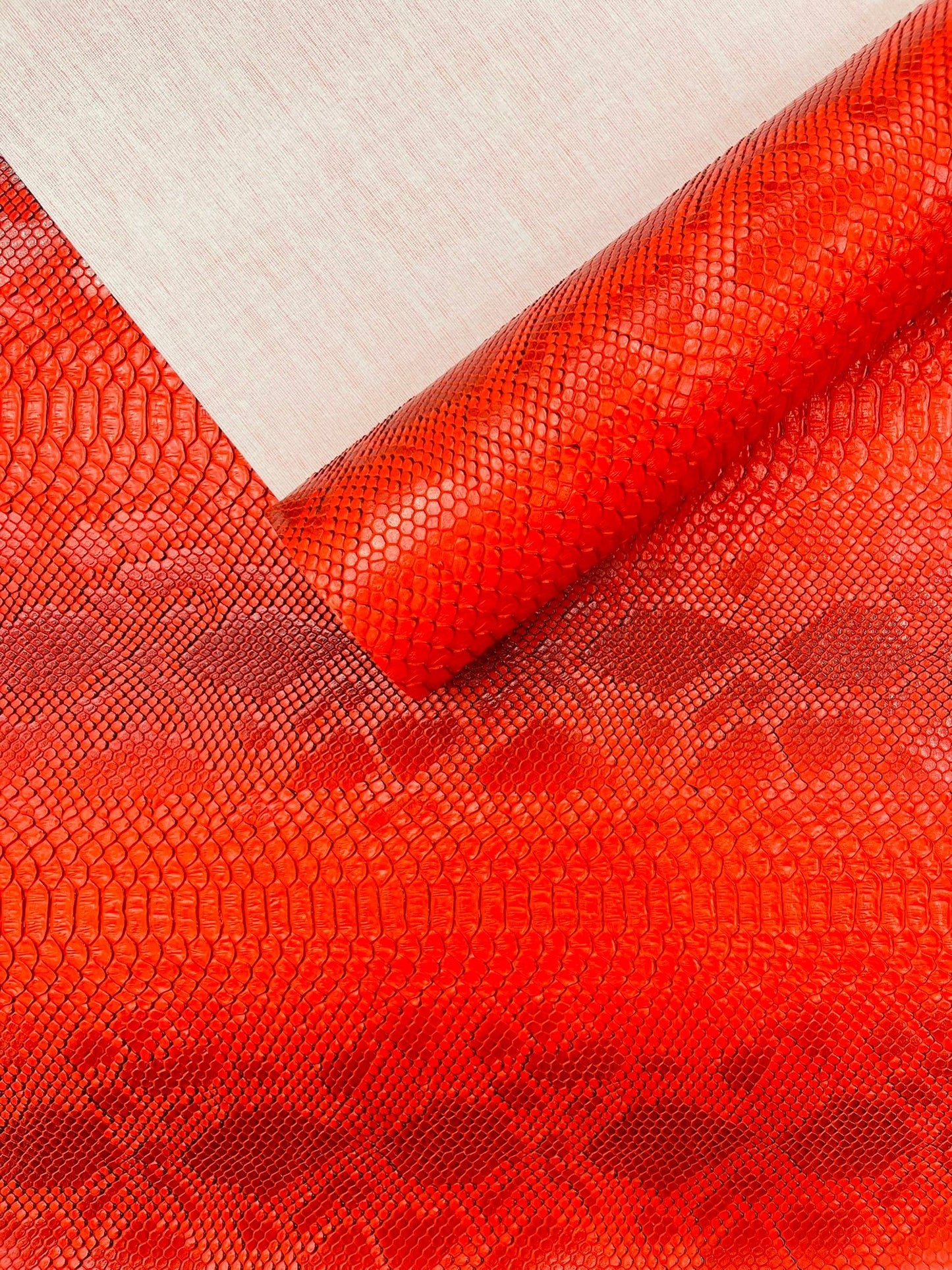 Viper Snake Skin Texture Faux Leather Fabric| 54" Wide| Upholstery| Sold By The Yard - New Creations Fabric & Foam Inc