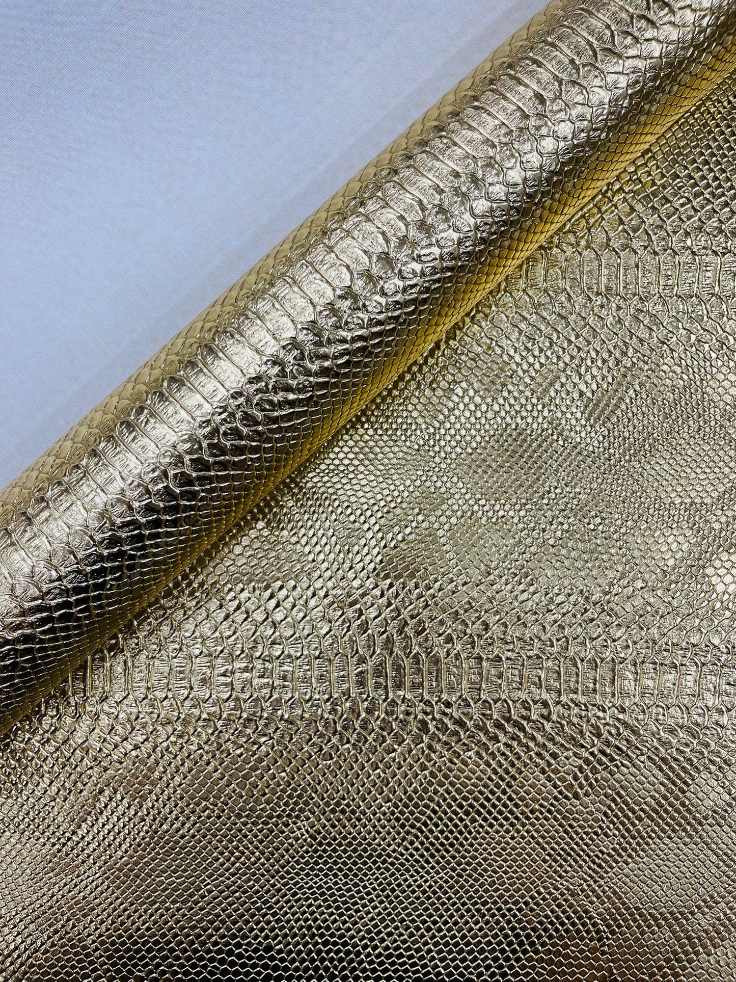 Viper Snake Skin Texture Faux Leather Fabric| 54" Wide| Upholstery| Sold By The Yard - New Creations Fabric & Foam Inc