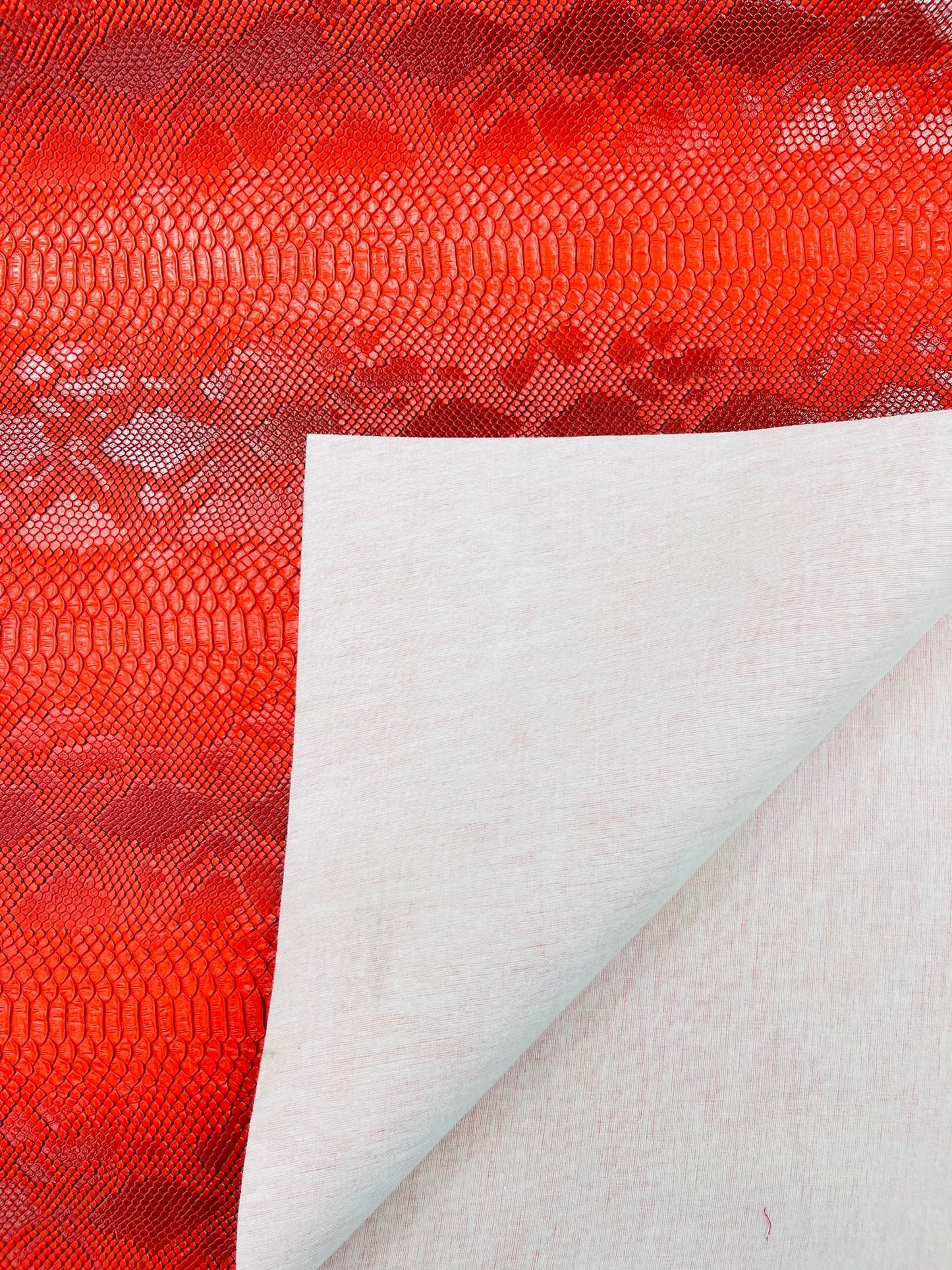 Viper Snake Skin Texture Faux Leather Fabric| 54" Wide| Upholstery| Sold By The Yard - New Creations Fabric & Foam Inc