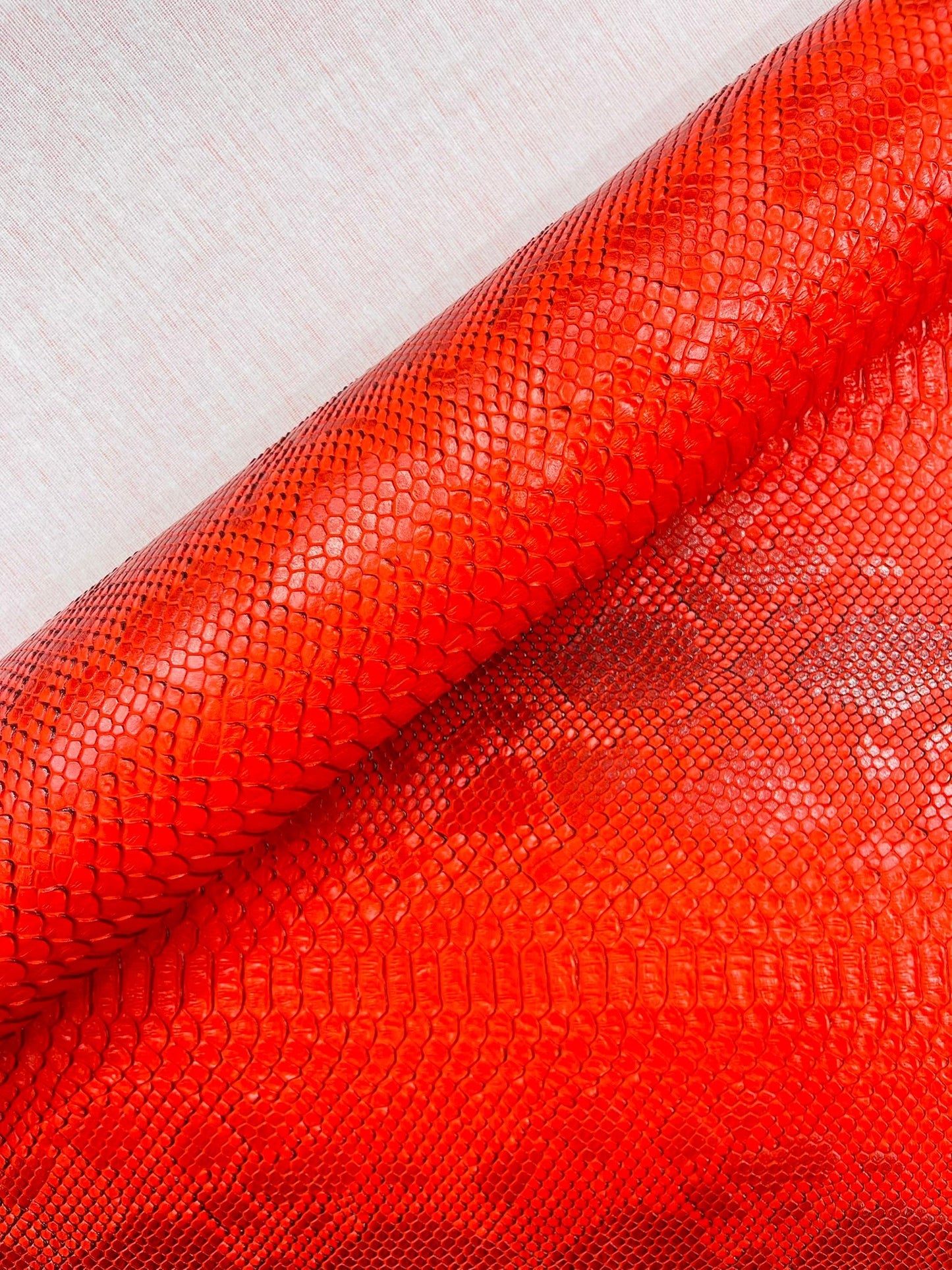Viper Snake Skin Texture Faux Leather Fabric| 54" Wide| Upholstery| Sold By The Yard - New Creations Fabric & Foam Inc