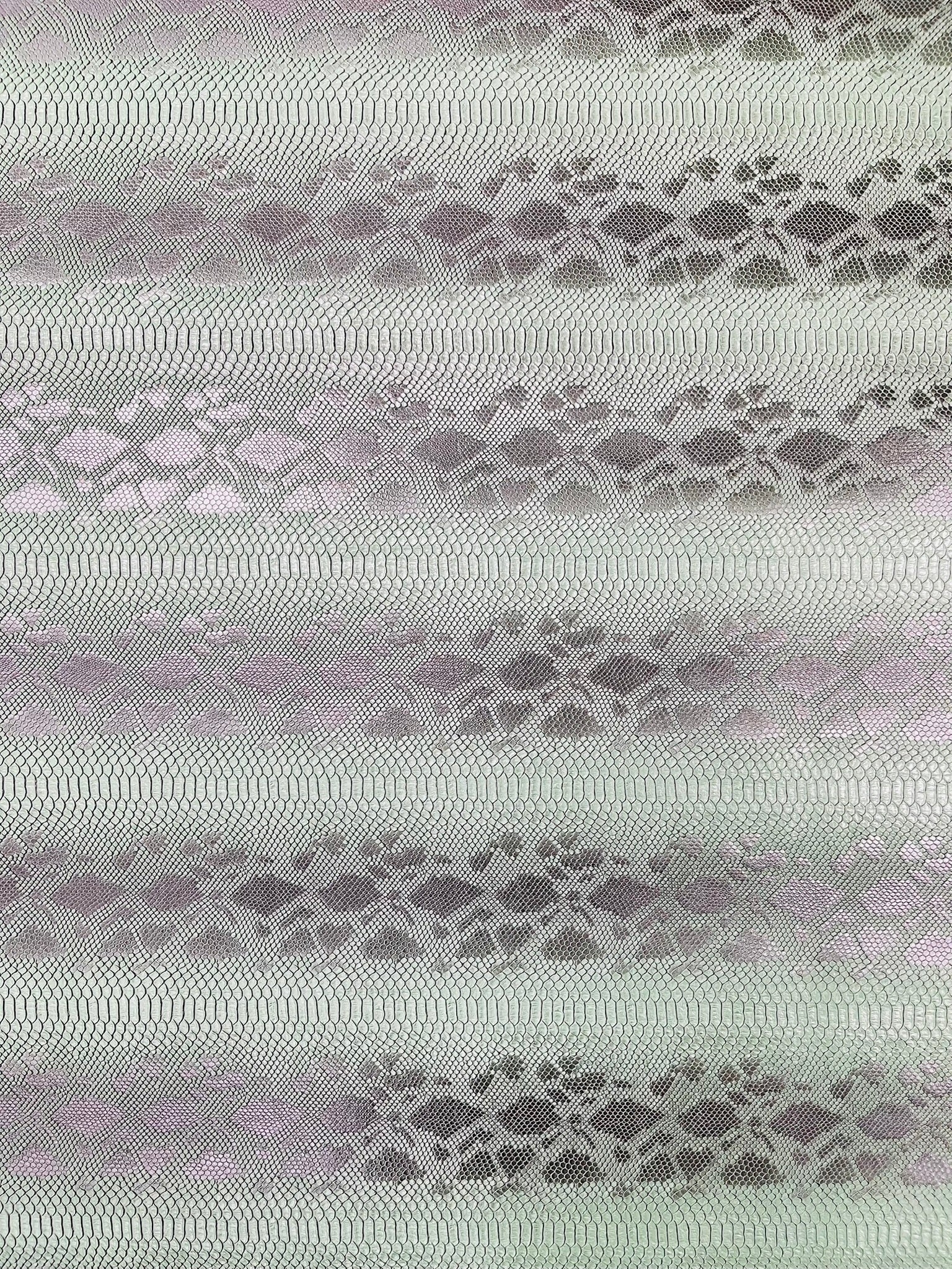 Viper Snake Skin Texture Faux Leather Fabric| 54" Wide| Upholstery| Sold By The Yard - New Creations Fabric & Foam Inc