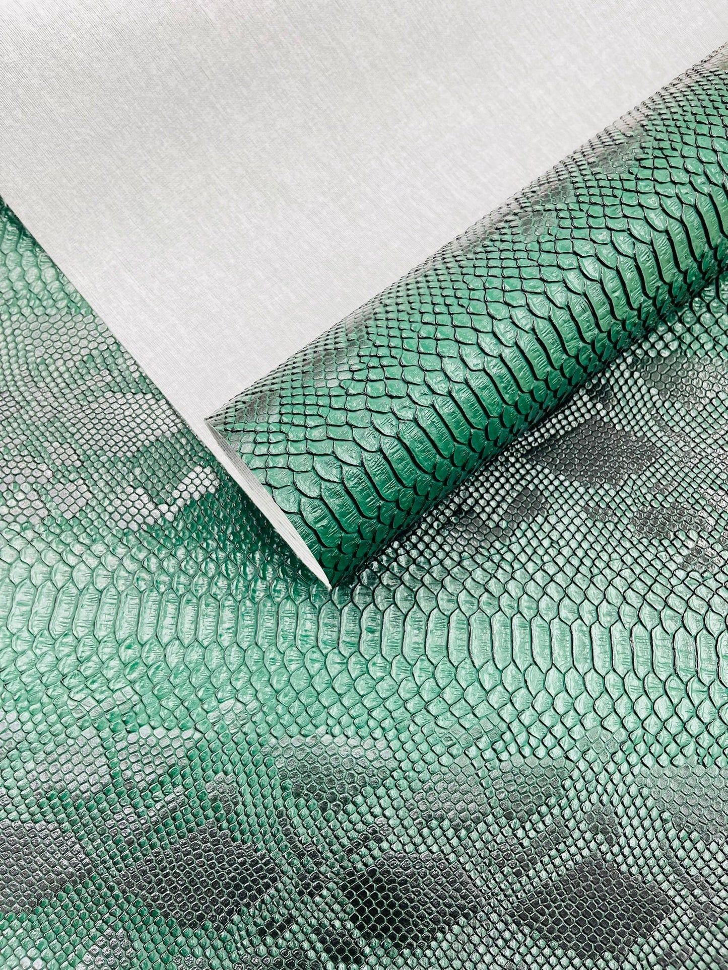 Viper Snake Skin Texture Faux Leather Fabric| 54" Wide| Upholstery| Sold By The Yard - New Creations Fabric & Foam Inc