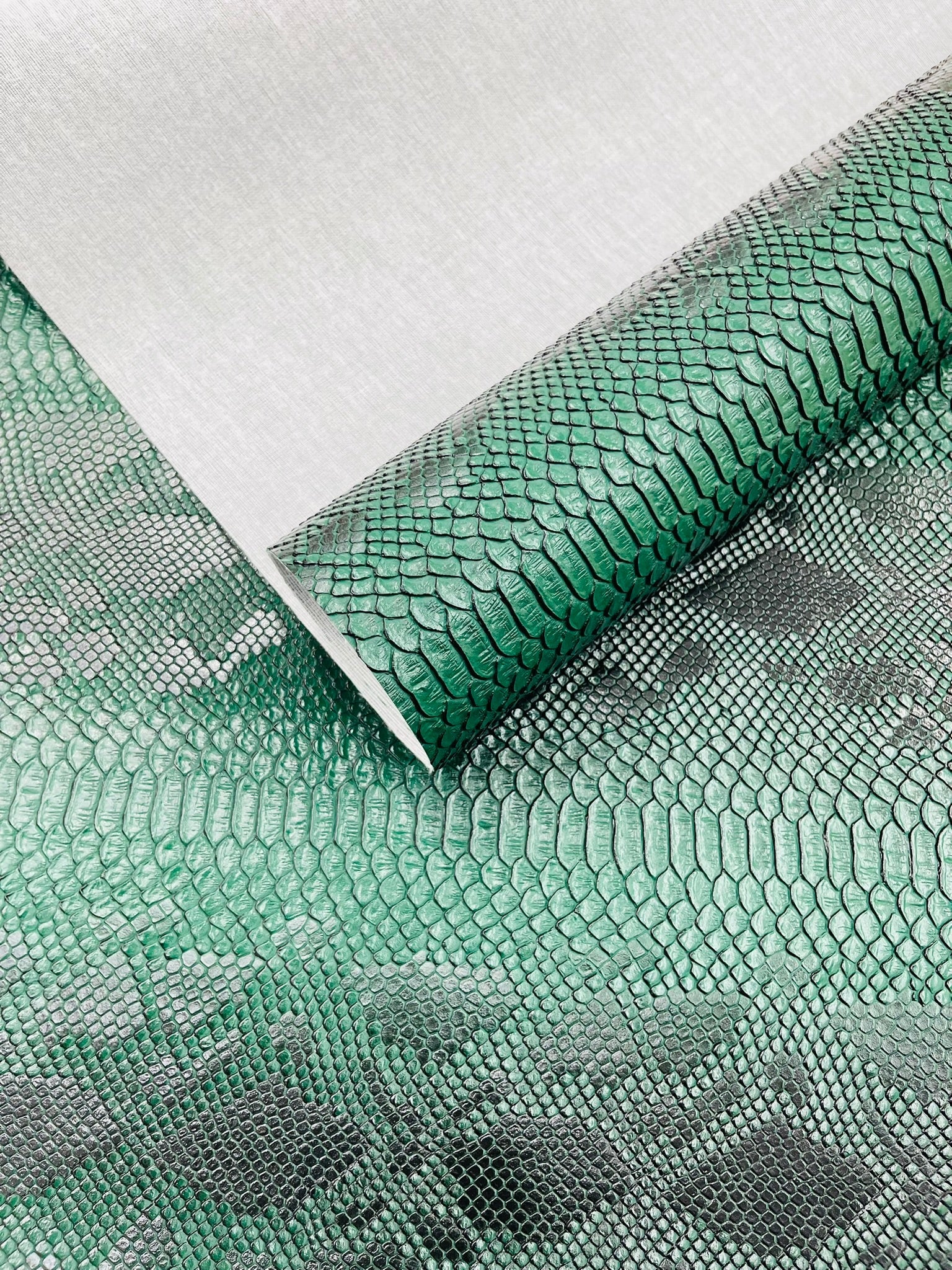 Viper Snake Skin Texture Faux Leather Fabric| 54" Wide| Upholstery| Sold By The Yard - New Creations Fabric & Foam Inc