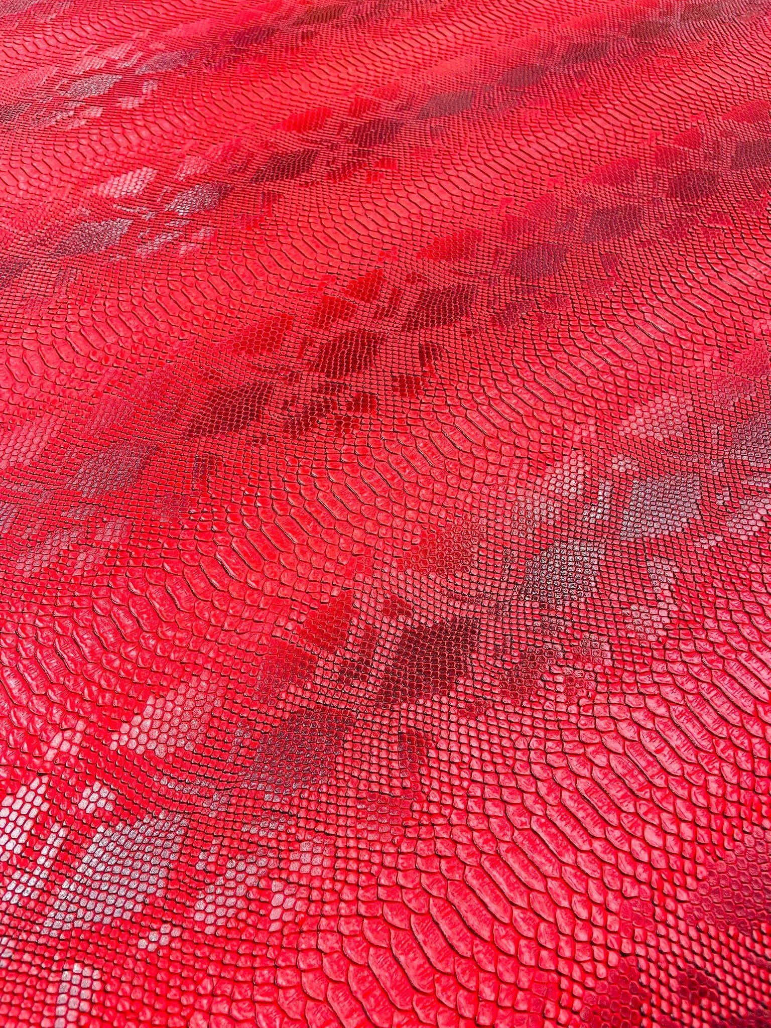 Viper Snake Skin Texture Faux Leather Fabric| 54" Wide| Upholstery| Sold By The Yard - New Creations Fabric & Foam Inc