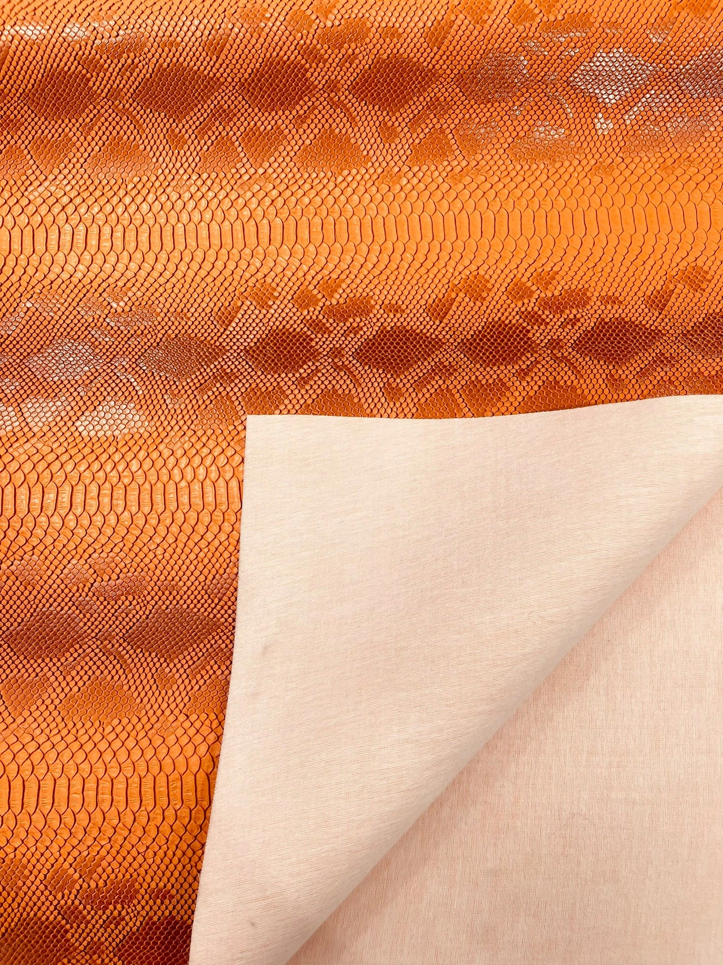 Viper Snake Skin Texture Faux Leather Fabric| 54" Wide| Upholstery| Sold By The Yard - New Creations Fabric & Foam Inc